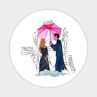 Truth Love Beauty Freedom Magnet